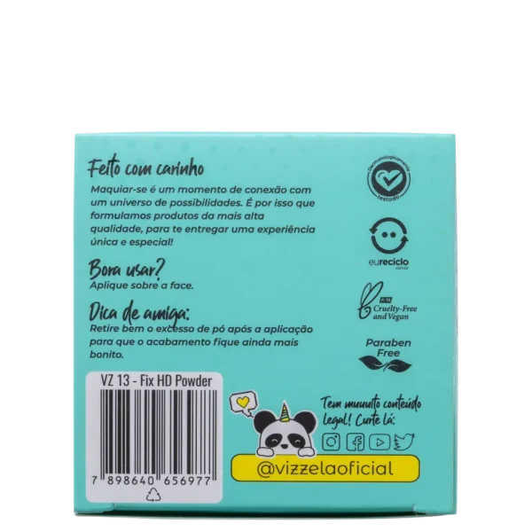 Pó Translúcido Vizzela Fix HD Powder - 9g - Imagem 5