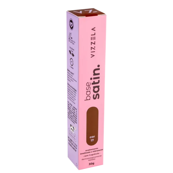 Base Líquida Vizzela Satin Cor 17 - 30g - Imagem 3