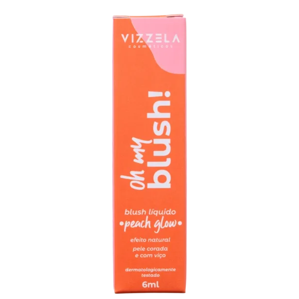 Blush Líquido Vizzela Oh My Blush! Cor 02 Peach Glow - 6ml - Imagem 4