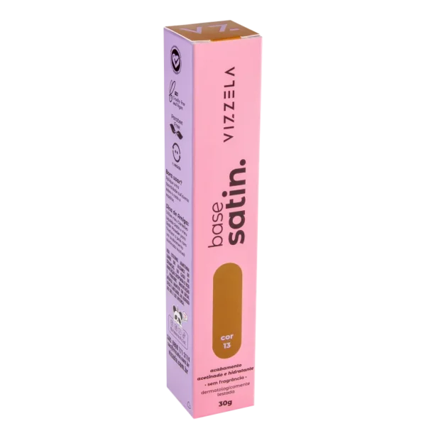 Base Líquida Vizzela Satin Cor 13 - 30g - Imagem 3