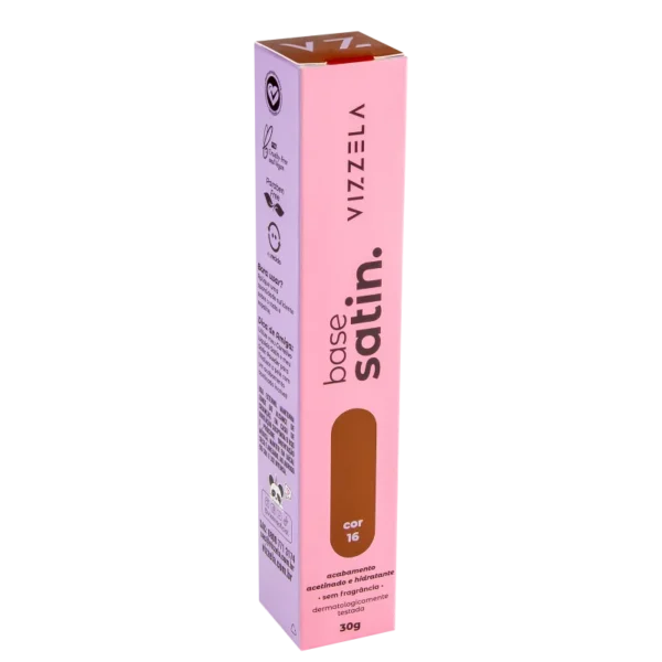 Base Líquida Vizzela Satin Cor 16 - 30g - Imagem 3
