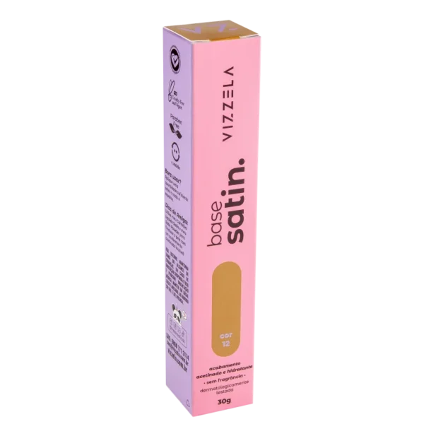 Base Líquida Vizzela Satin Cor 12 - 30g - Imagem 3