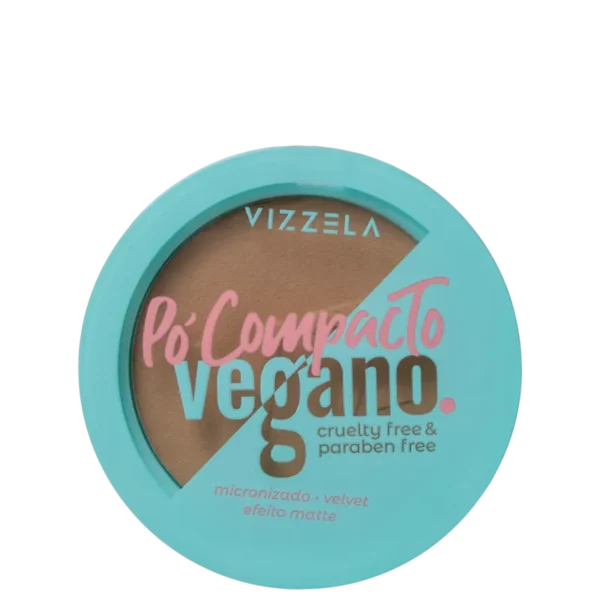 Pó Compacto Vegano Vizzela Cor 08 - 9g