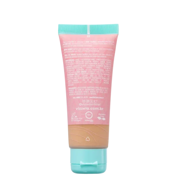 Base Líquida Vegana Vizzela Cor 10 - 30g - Imagem 2