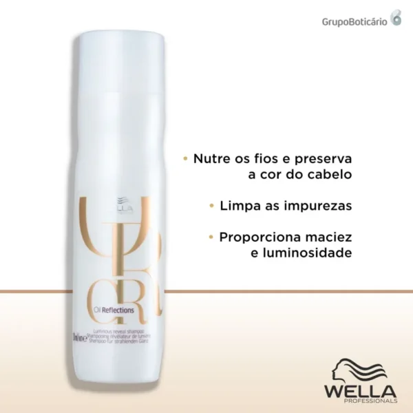 Shampoo Wella Professionals Oil Reflections Luminous Reveal - 250ml - Imagem 2