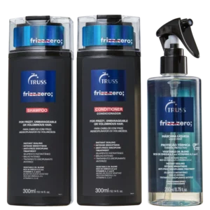 Shampoo Frizz Zero + Condicionador Frizz Zero Grátis Máscara Líquida Frizz Zero