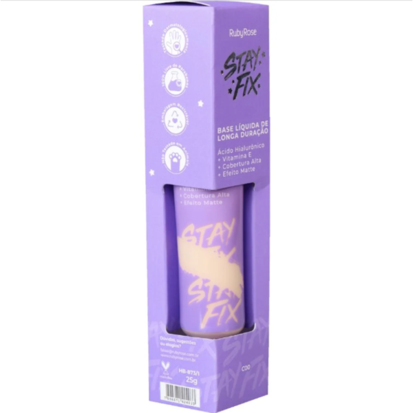 Ruby Rose Stay Fix Base Líquida C00 - 25g - Imagem 2