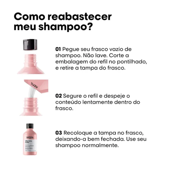 Shampoo L'Oréal Professionnel Serie Expert Vitamino Color Resveratrol Refil - 240ml - Imagem 4