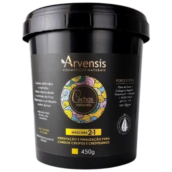 Máscara Capilar Arvensis Cachos Naturais Crespos e Crespíssimos 2x1 - 450g - Imagem 2