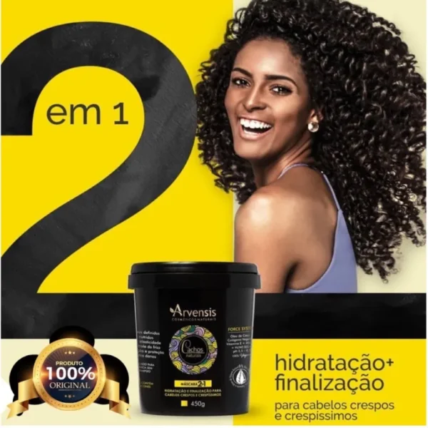 Máscara Capilar Arvensis Cachos Naturais Crespos e Crespíssimos 2x1 - 450g - Imagem 4