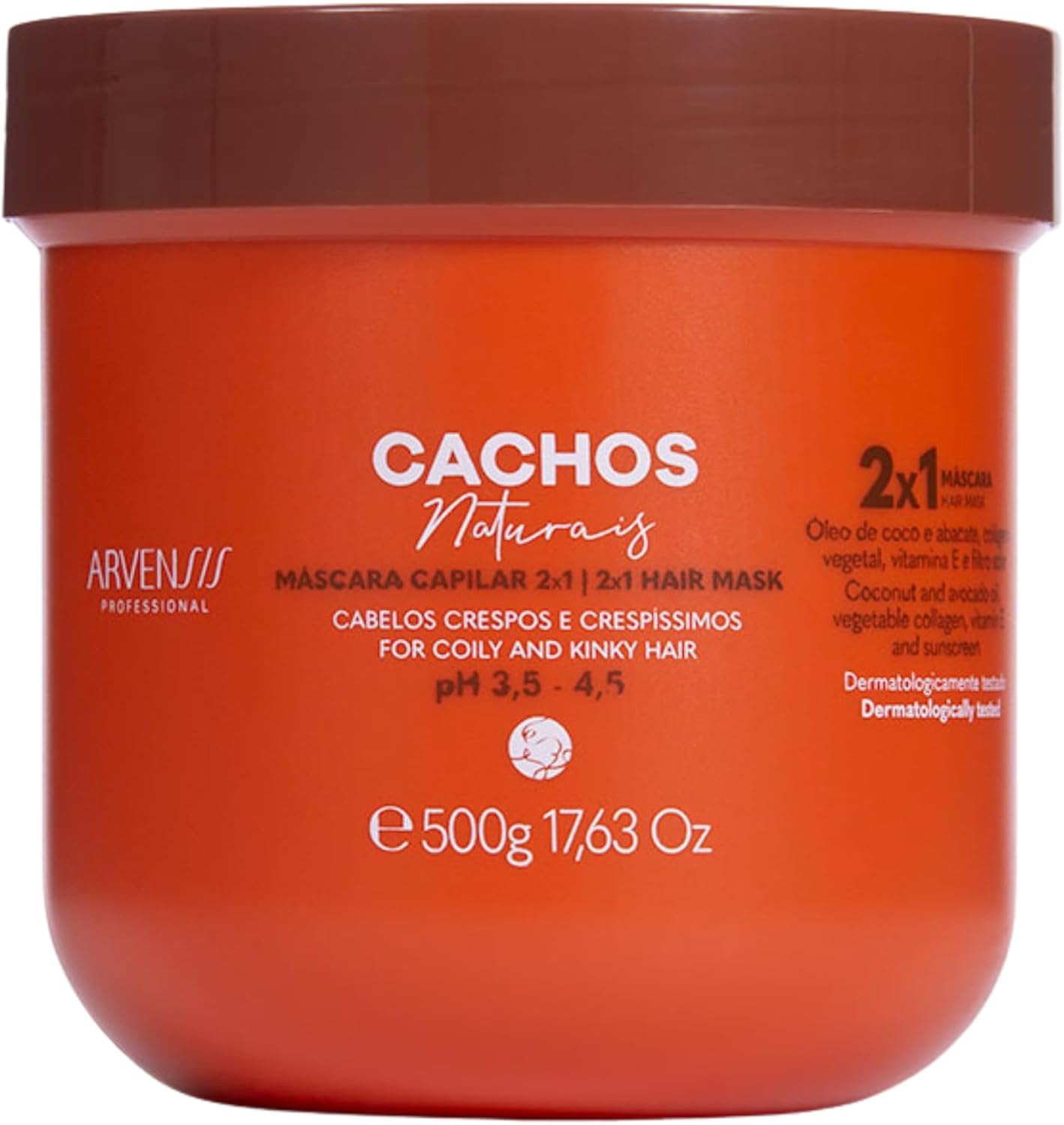 Máscara Capilar Arvensis Cachos Naturais Crespos e Crespíssimos 2x1 - 450g