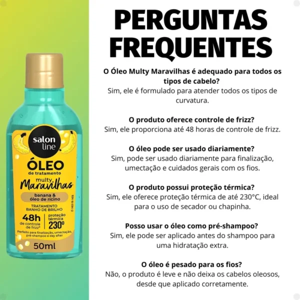 Óleo Salon Line Multy Maravilhas Banana e Óleo de Rícino 50ml - Imagem 4