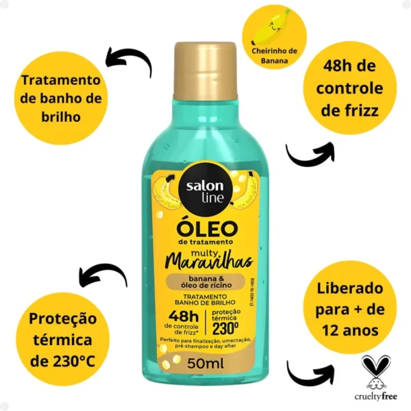 Óleo Salon Line Multy Maravilhas Banana e Óleo de Rícino 50ml - Imagem 6
