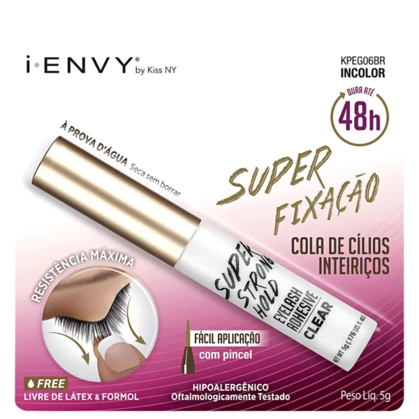 Cola para Cílios Kiss New York i-Envy Super Fixação 48h Incolor - 5g - Imagem 3