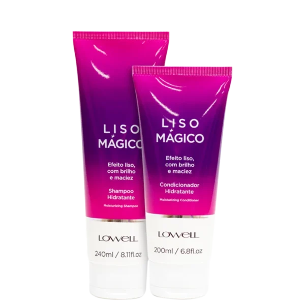 Kit Lowell Liso Mágico Shampoo 240ml + Condicionador 200ml