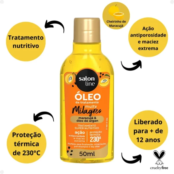 Salon Line Multy Óleo Maracujá e Argan - 50ml - Imagem 5