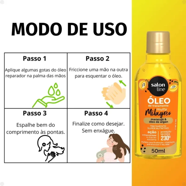 Salon Line Multy Óleo Maracujá e Argan - 50ml - Imagem 6