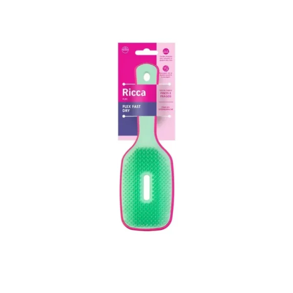 Escova De Cabelo Ricca Flex Fast Dry Pink 971 - Imagem 2