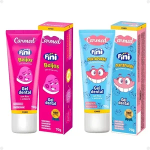 Kit Gel Dental Carmed Fini Beijos + Dentaduras - 70g