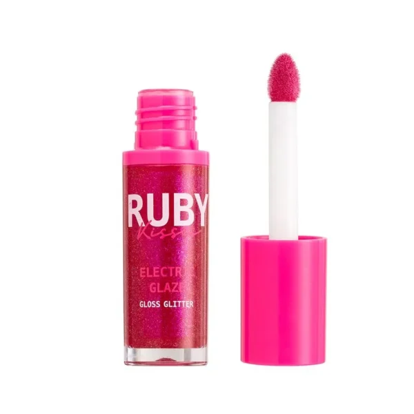 Gloss Glitter Eletric Glaze Ruby Kisses Fuchsia - Imagem 2