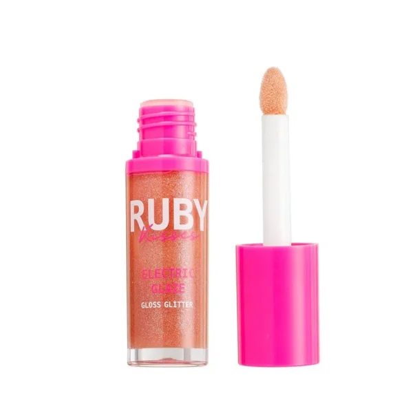 Gloss Glitter Eletric Glaze Ruby Kisses Blush Gold - Imagem 2