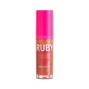 Gloss Glitter Eletric Glaze Ruby Kisses Blush Gold