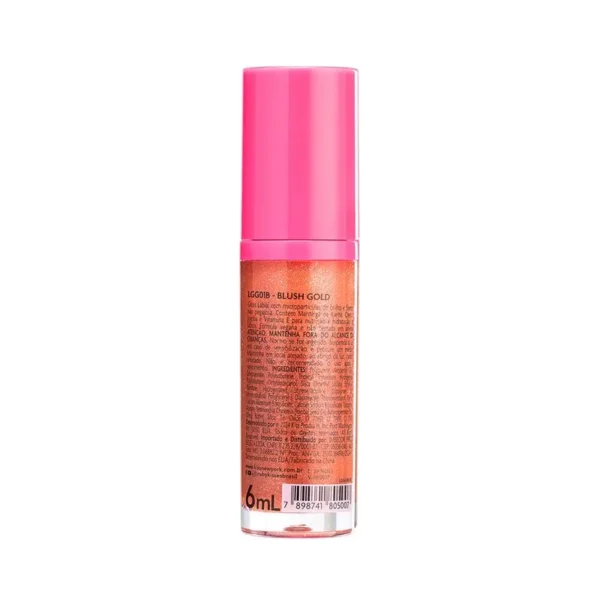 Gloss Glitter Eletric Glaze Ruby Kisses Blush Gold - Imagem 5