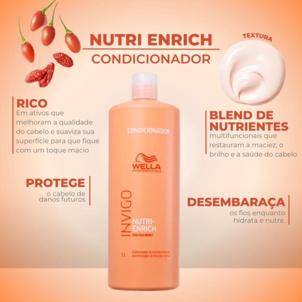Kit Shampoo e Condicionador Wella Professionals Invigo Nutri-Enrich 1L - 2 produtos - Imagem 6