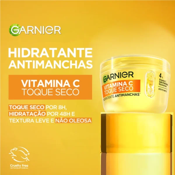 Hidratante Facial Garnier Antimanchas Vitamina C Toque Seco - 85g - Imagem 3