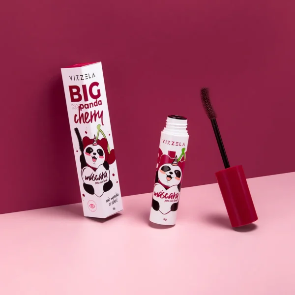 Máscara de Cílios Vizzela No Panda Big Cherry - Bordô - Imagem 4