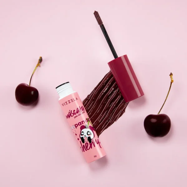 Máscara de Cílios Vizzela No Panda Cherry - Bordô - Imagem 4