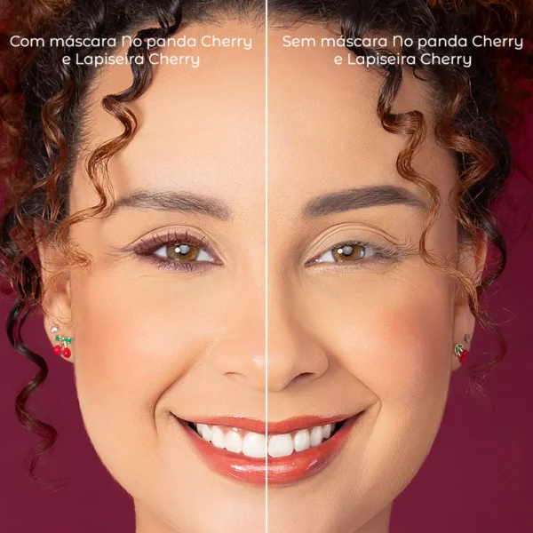 Máscara de Cílios Vizzela No Panda Cherry - Bordô - Imagem 5