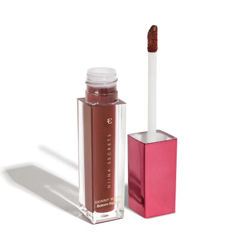 Batom Líquido Niina Secrets Skinny Matte Castanho Begônia - 5ml
