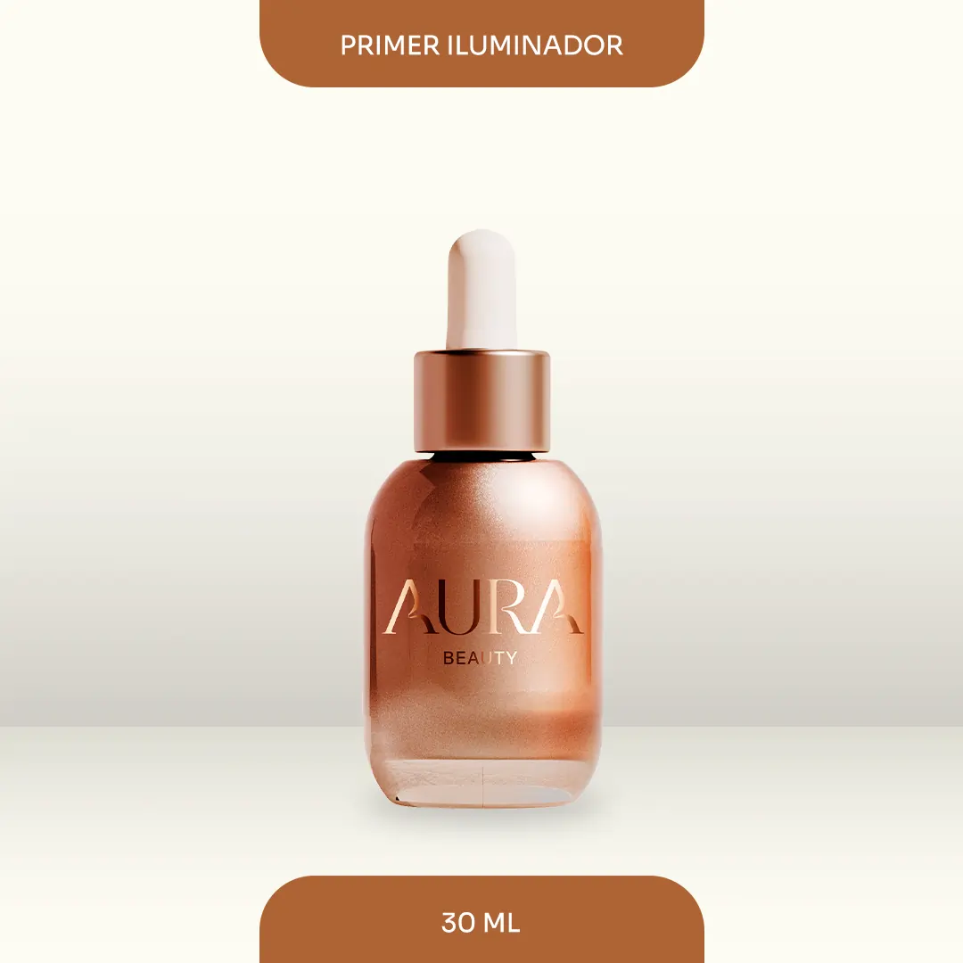 Primer Acetinado Aurora Beauty 30ml - Gotas Iluminadoras