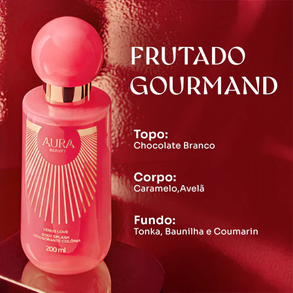 Body Splash Aura Beauty Venus Love 200ml - Imagem 2