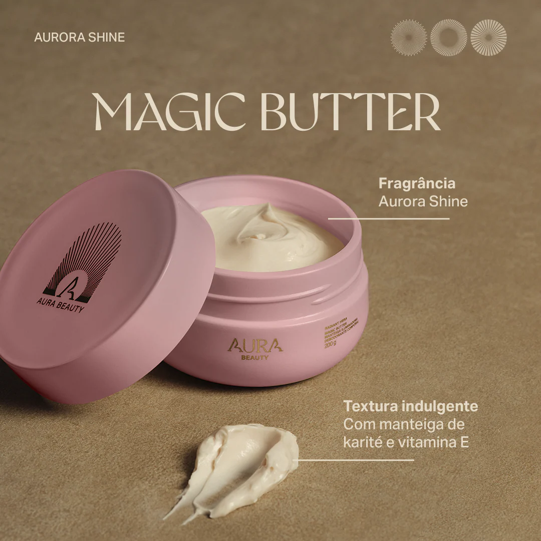 Manteiga Corporal Iluminadora Aurora Shine Aura Beauty - Imagem 2