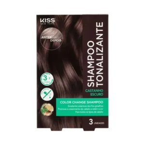 Shampoo Tonalizante Color Change Kiss New York Castanho Escuro