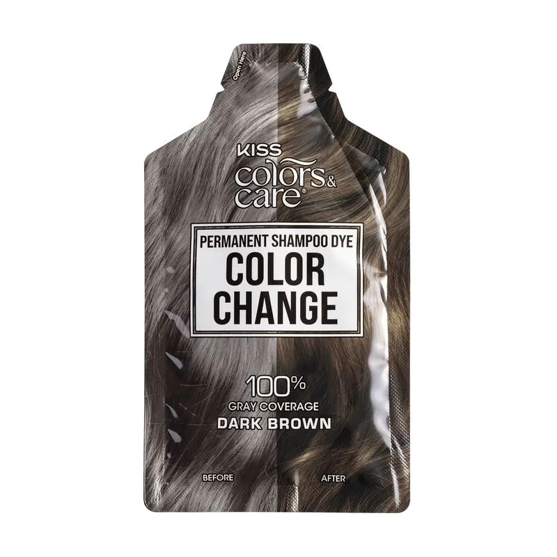 Shampoo Tonalizante Color Change Kiss New York Castanho Escuro - Imagem 4