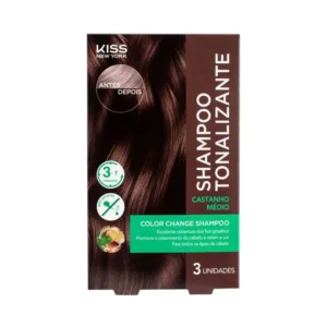 Shampoo Tonalizante Color Change Kiss New York Castanho Médio