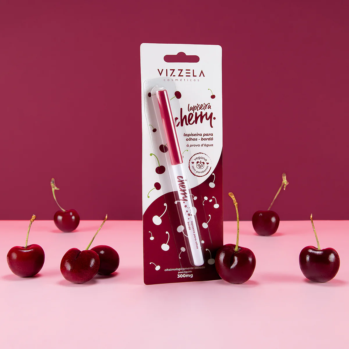 Lapiseira para Olhos Vizzela Bordô Cherry - Imagem 3