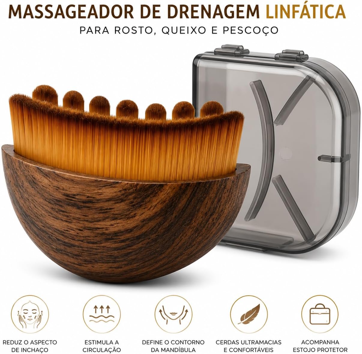 Escova Facial Para Drenagem Linfática e Lifting Facial - Imagem 6