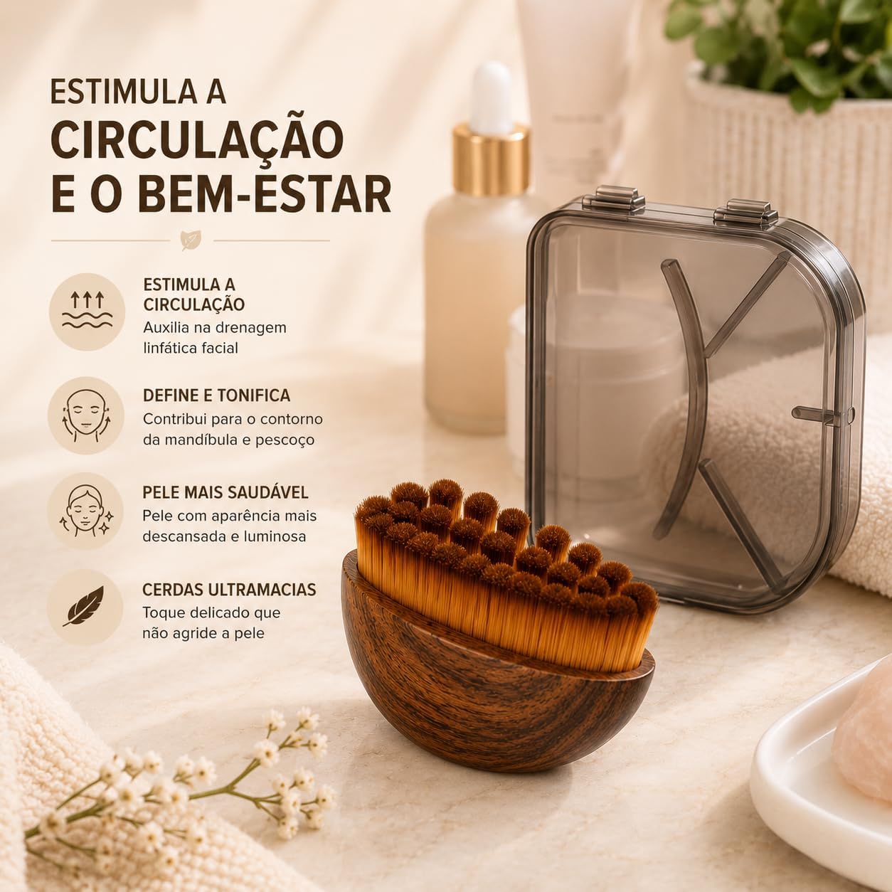 Escova Facial Para Drenagem Linfática e Lifting Facial - Imagem 8