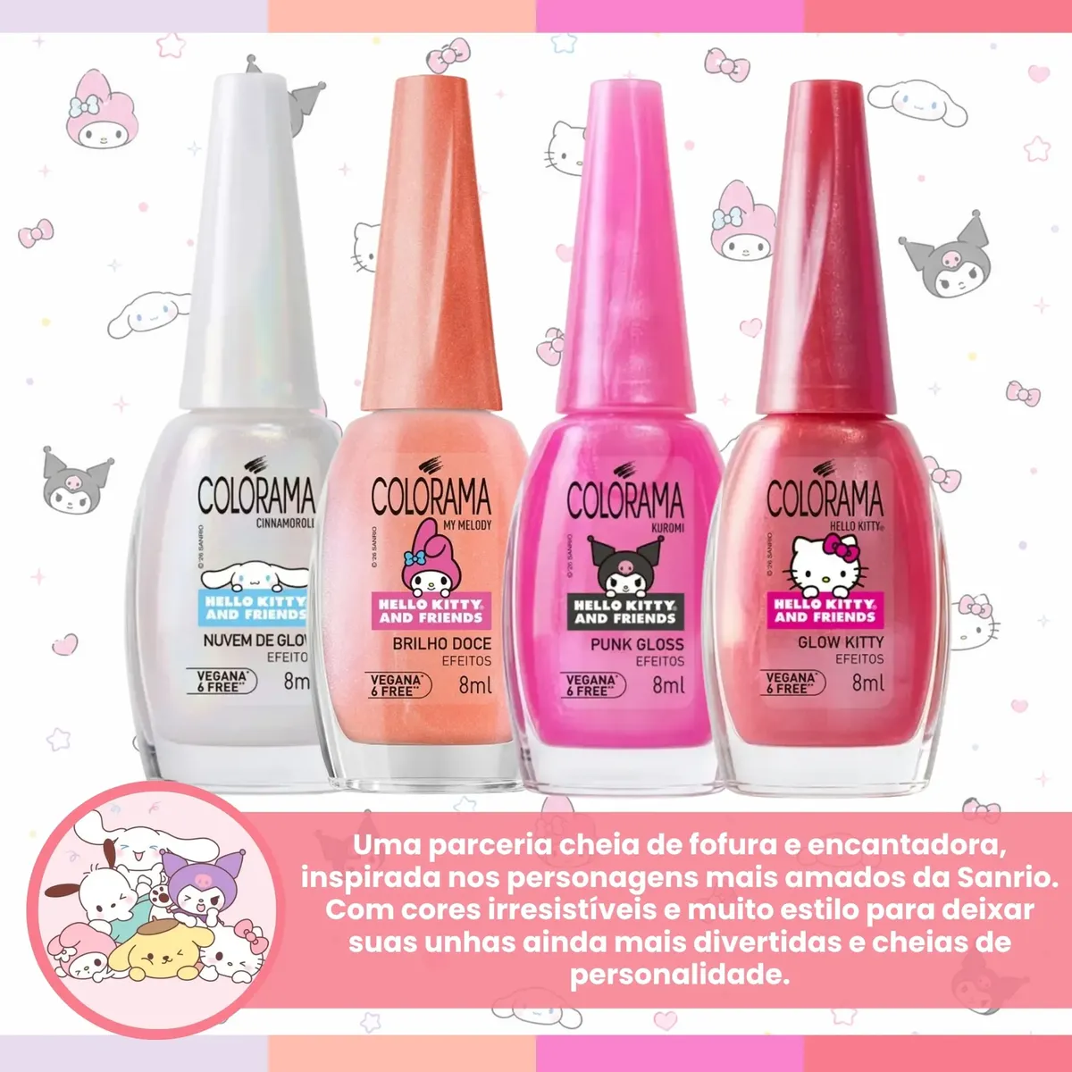 Kit Esmalte Colorama Coleção Efeitos Hello Kitty And Friends - Imagem 4