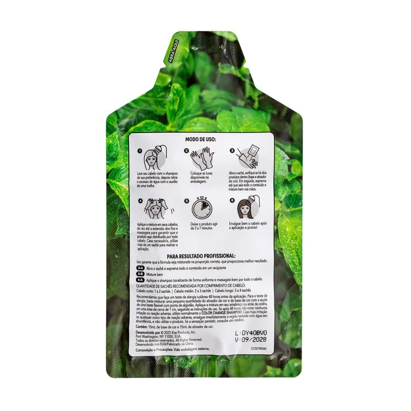 Shampoo Tonalizante Color Change Kiss New York Loiro Escuro - Imagem 7