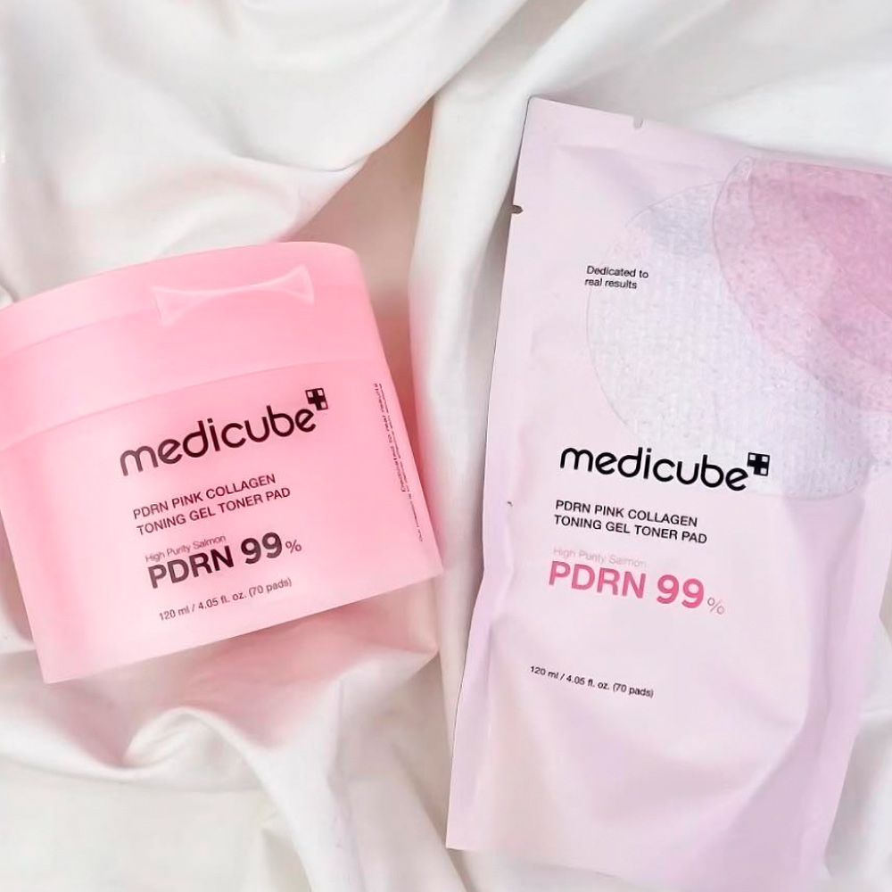 Pads Medicube PDRN Pink Collagen Toning Gel 120ml 70pcs - Imagem 2